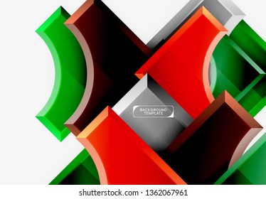 Geometric shapes abstract background. Vector