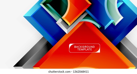 Geometric shapes abstract background. Vector
