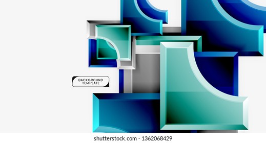 Geometric shapes abstract background. Vector