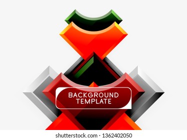 Geometric shapes abstract background. Vector