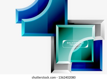 Fondo abstracto de formas geométricas. Vector