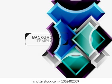 Fondo abstracto de formas geométricas. Vector