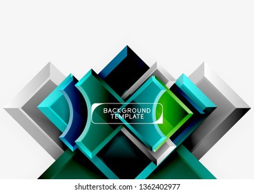 Fondo abstracto de formas geométricas. Vector