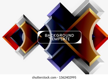 Geometric shapes abstract background. Vector