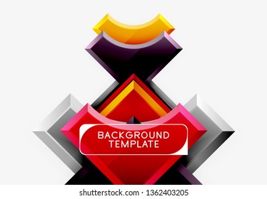 Geometric shapes abstract background. Vector