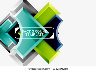 Geometric shapes abstract background. Vector