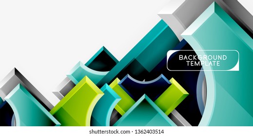 Geometric shapes abstract background. Vector