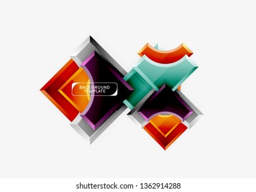 Fondo abstracto de formas geométricas. Vector