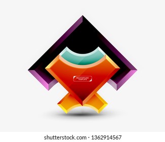 Fondo abstracto de formas geométricas. Vector