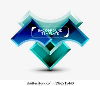 Geometric shapes abstract background. Vector