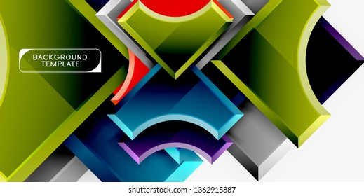 Fondo abstracto de formas geométricas. Vector