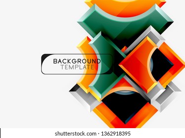 Fondo abstracto de formas geométricas. Vector