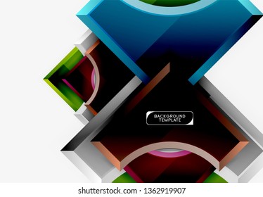 Fondo abstracto de formas geométricas. Vector