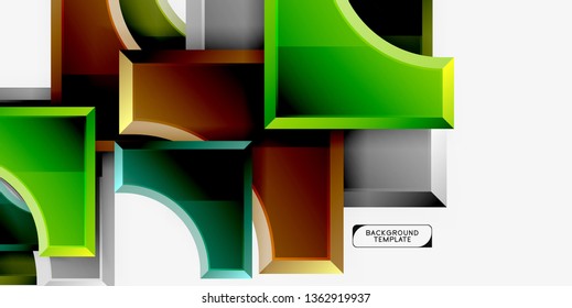 Geometric shapes abstract background. Vector