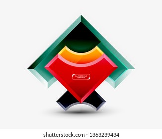 Fondo abstracto de formas geométricas. Vector