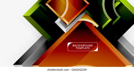 Fondo abstracto de formas geométricas. Vector