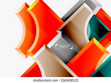 Geometric shapes abstract background. Vector