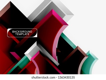 Geometric shapes abstract background. Vector