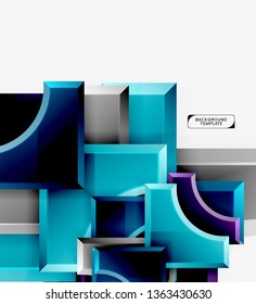Geometric shapes abstract background. Vector