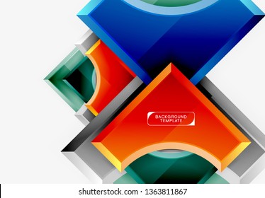 Geometric shapes abstract background. Vector