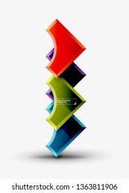 Geometric shapes abstract background. Vector