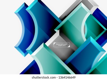 Geometric shapes abstract background. Vector