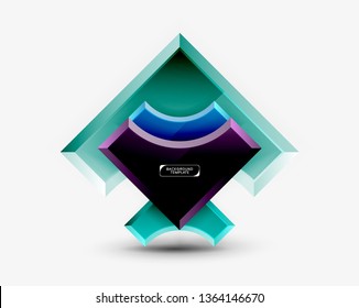 Geometric shapes abstract background. Vector