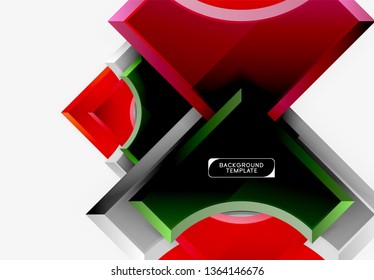 Geometric shapes abstract background. Vector