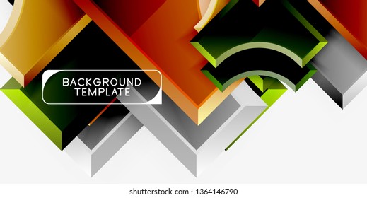 Geometric shapes abstract background. Vector