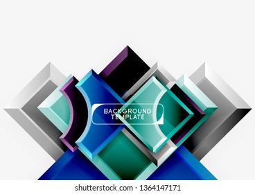 Geometric shapes abstract background. Vector