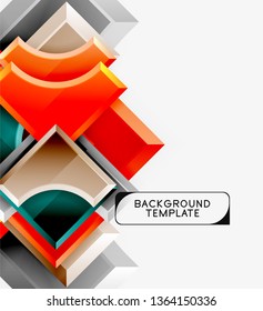 Geometric shapes abstract background. Vector