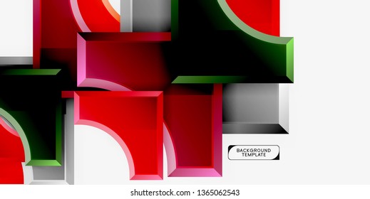 Geometric shapes abstract background. Vector