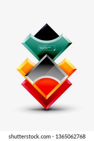 Geometric shapes abstract background. Vector