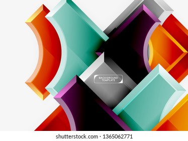 Geometric shapes abstract background. Vector