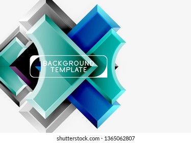 Geometric shapes abstract background. Vector