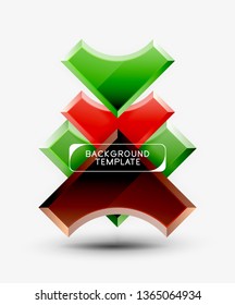 Geometric shapes abstract background. Vector