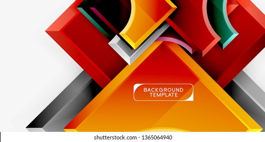 Geometric shapes abstract background. Vector