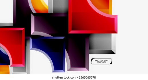 Geometric shapes abstract background. Vector
