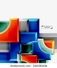 Geometric shapes abstract background. Vector