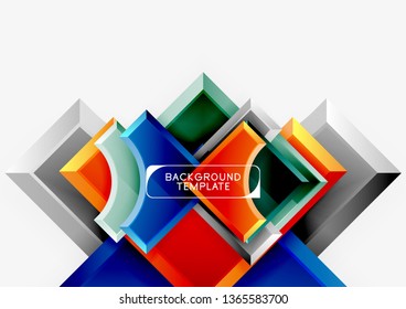 Geometric shapes abstract background. Vector