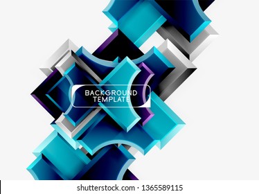 Geometric shapes abstract background. Vector