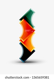 Geometric shapes abstract background. Vector