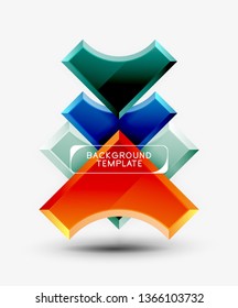 Geometric shapes abstract background. Vector