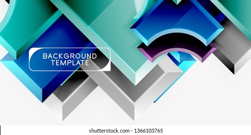 Geometric shapes abstract background. Vector