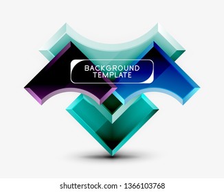 Geometric shapes abstract background. Vector
