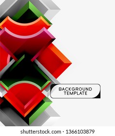 Geometric shapes abstract background. Vector
