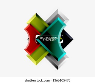 Geometric shapes abstract background. Vector