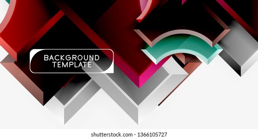 Fondo abstracto de formas geométricas. Vector