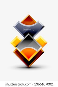Geometric shapes abstract background. Vector