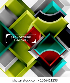 Geometric shapes abstract background. Vector